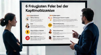 Die 6 häufigsten Fehler bei Kapitalmobilisierung